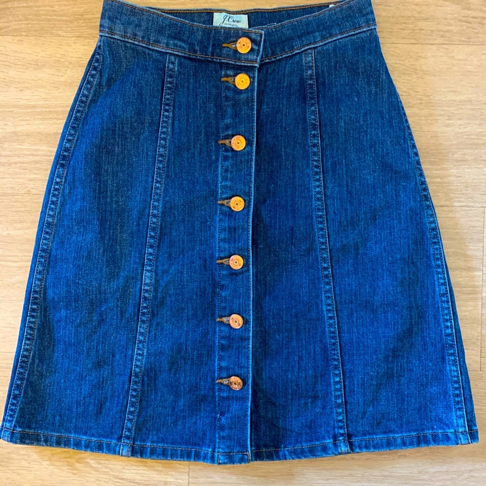 3xHP! 🤩J. Crew High-Rise Denim Skirt